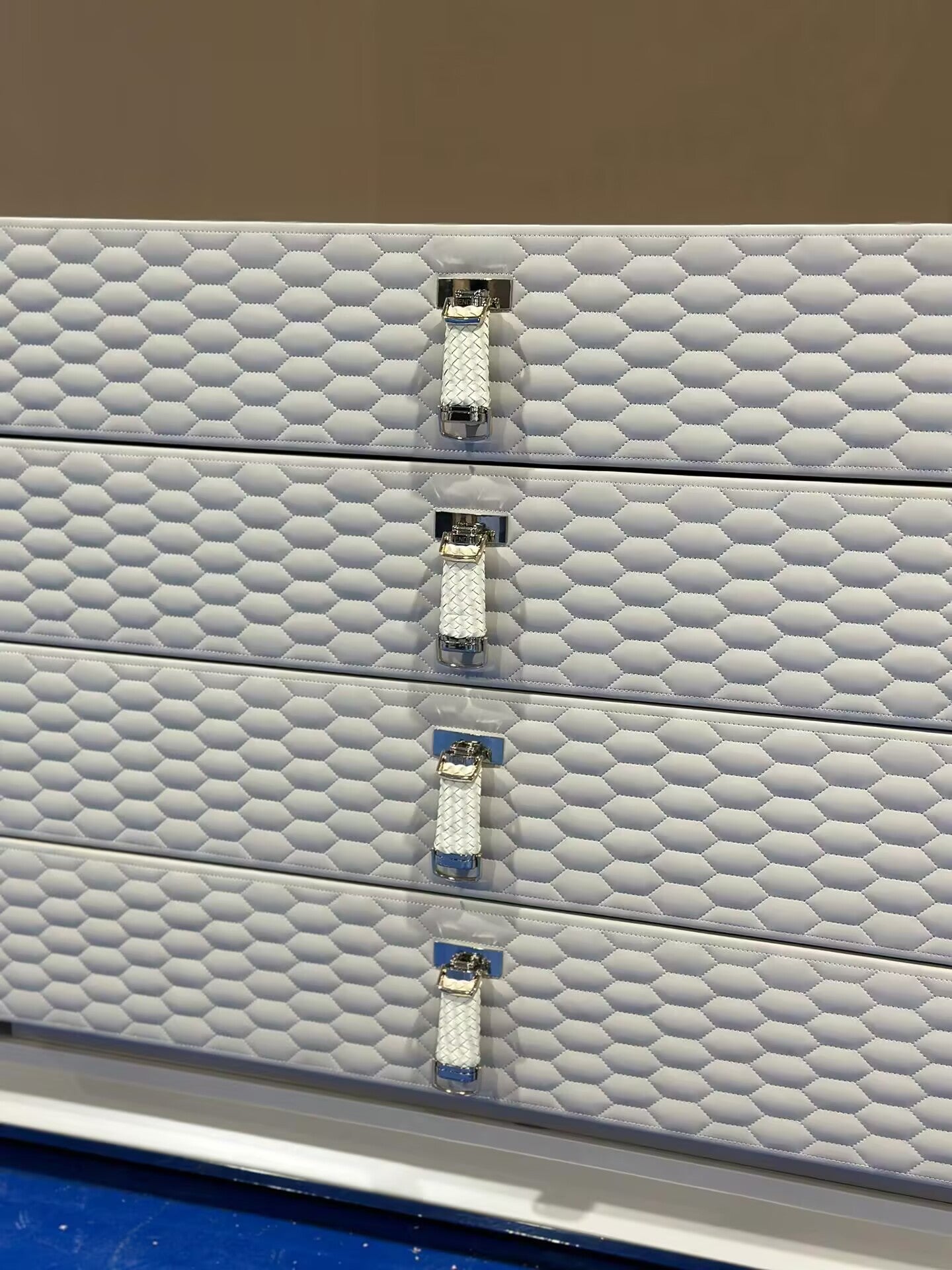 Hyde Park Artistic Stainless Steel Solid Wood Storage Cabinet