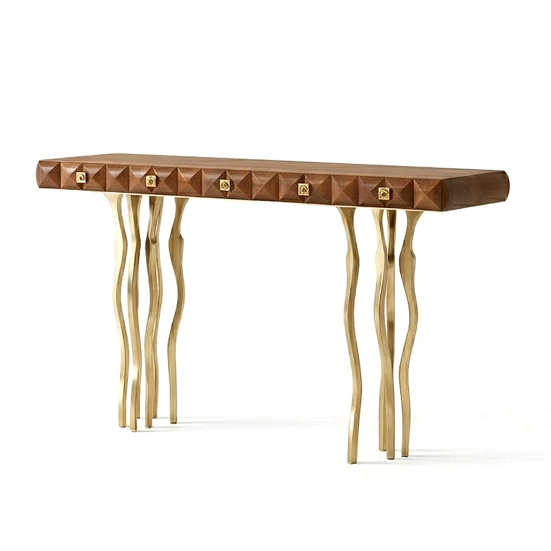 Il Pezzo 10 Villa Corridor Designer Artistic Metal Solid Wood Console
