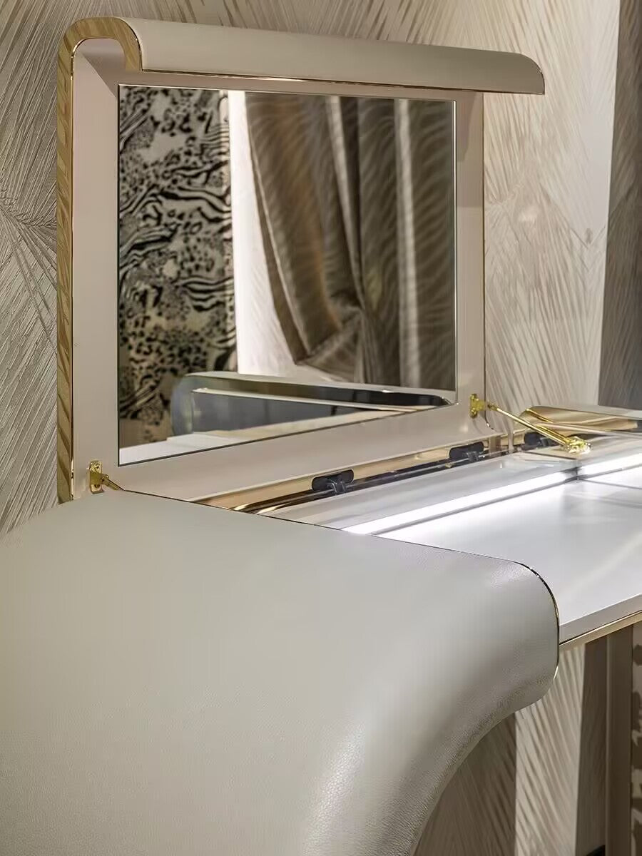Iman Modern Luxury Bedroom Artistic Solid Wood Dressing Table