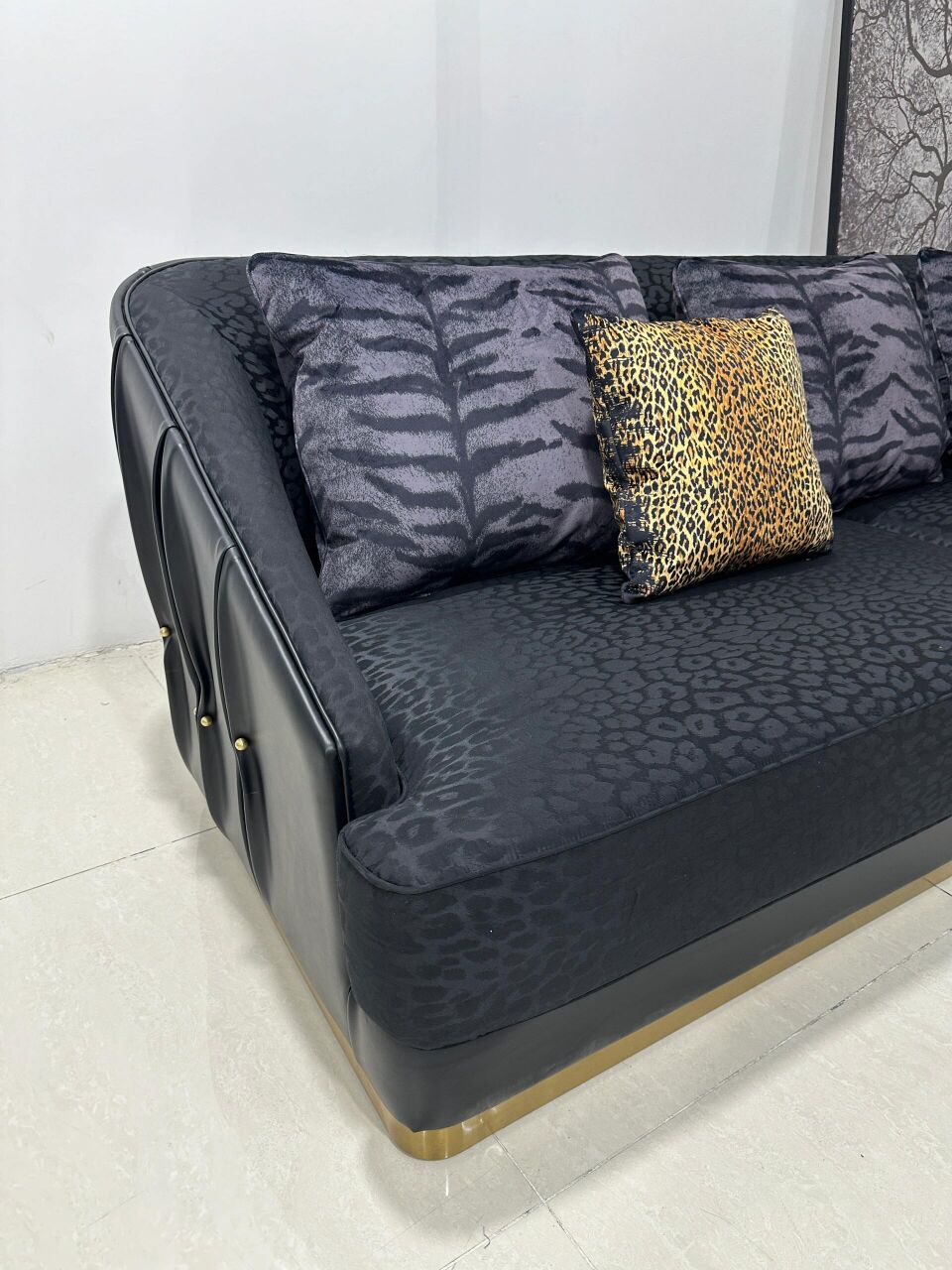 Inanda Italian Art Creativity Corset Genuine Leather Double Sofa