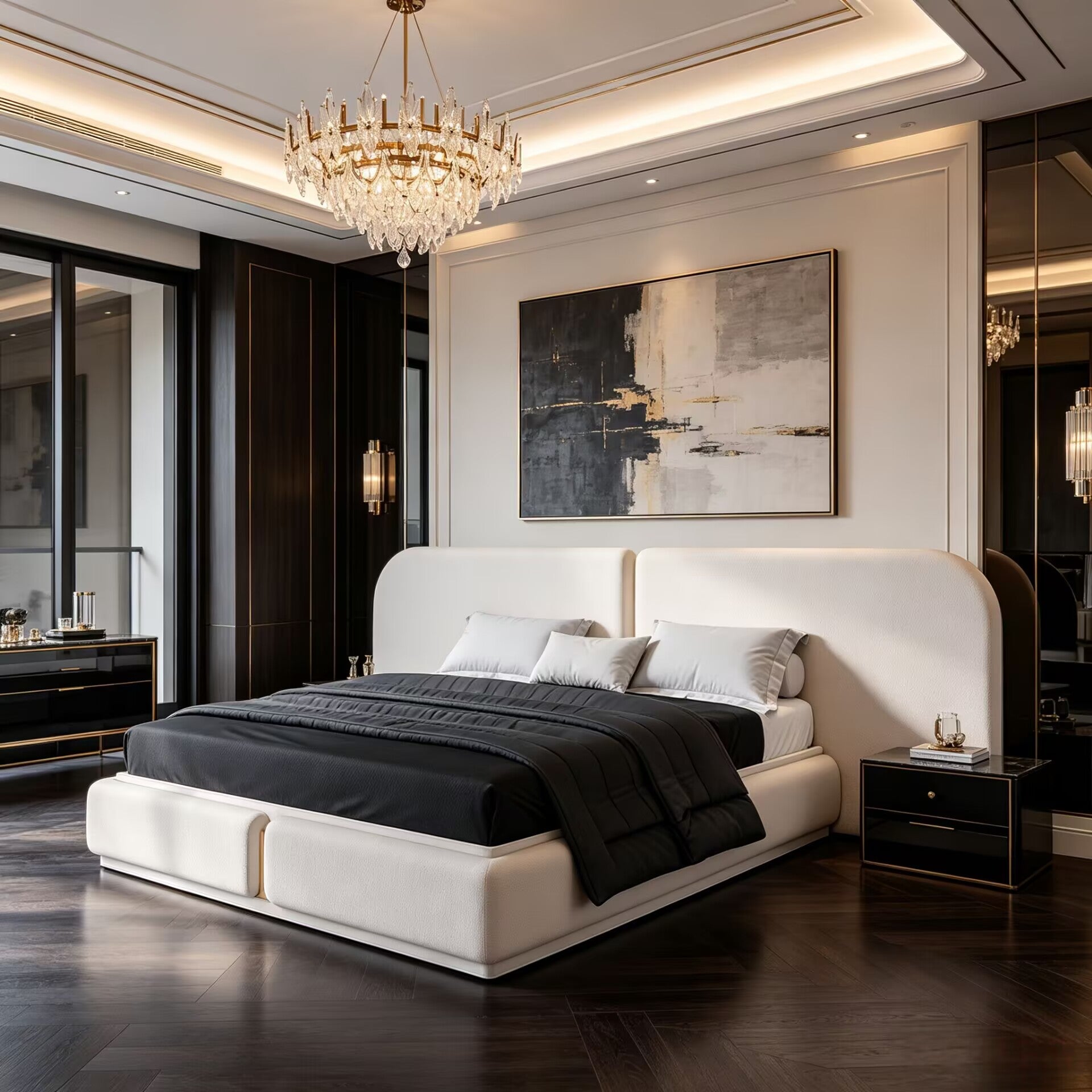 Isadora Modern Minimalist Villa Bedroom High-End Widescreen Bed