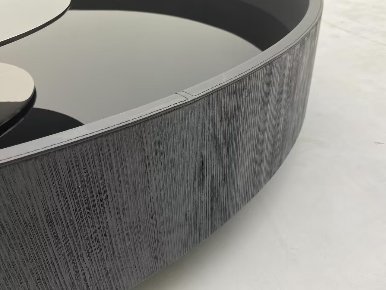 Jeff Modern Artistic Marble Rotatable Metal Round Coffee Table