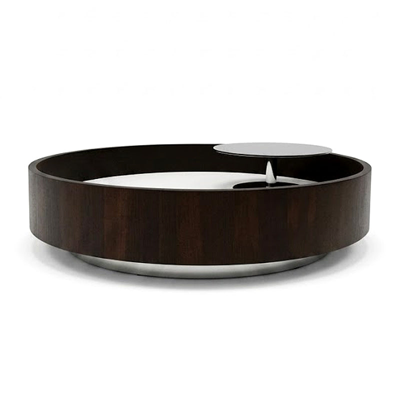 Jeff Modern Artistic Marble Rotatable Metal Round Coffee Table
