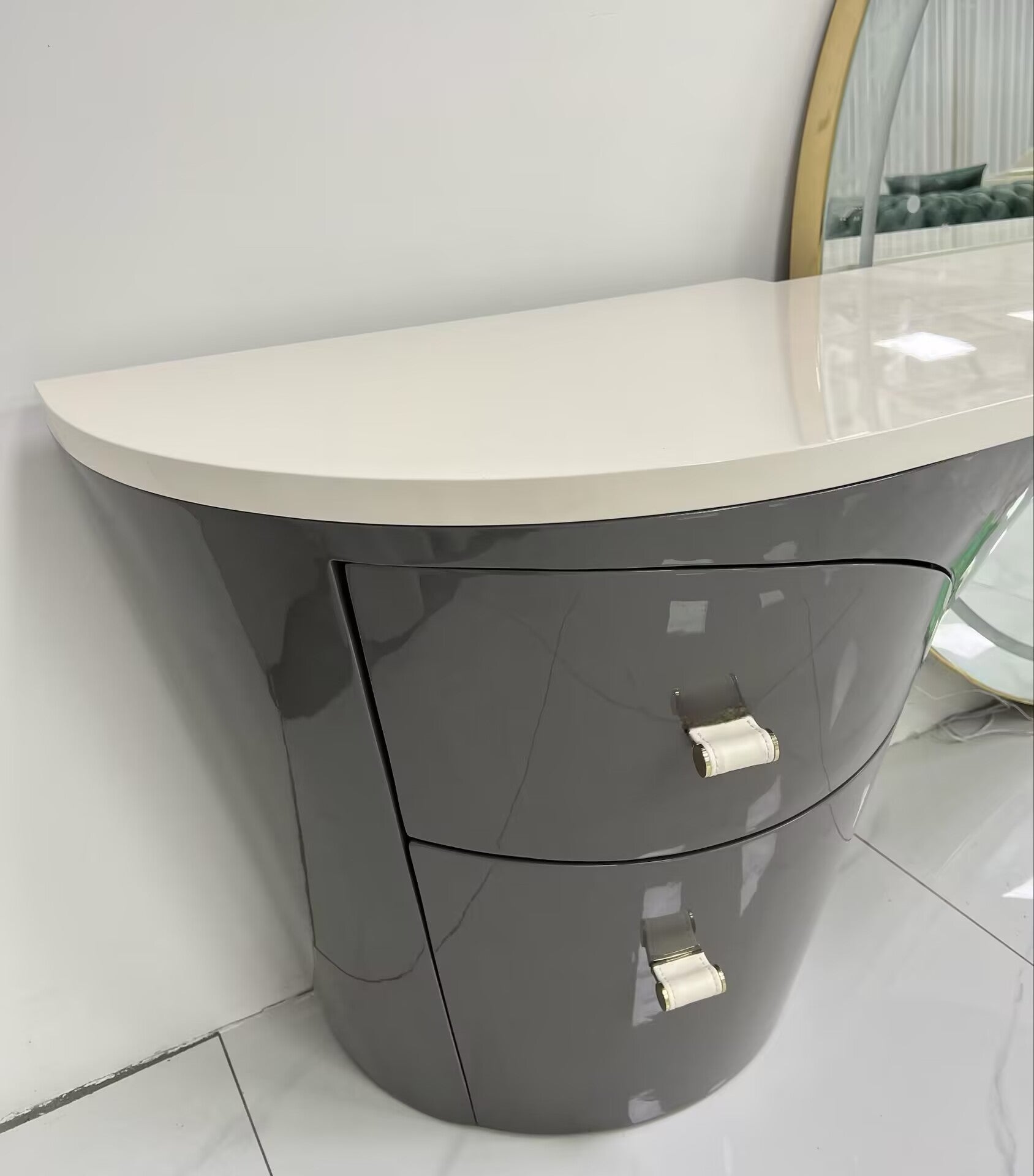 Jet Plane Italian Irregular Solid Wood Customize Dressing Table