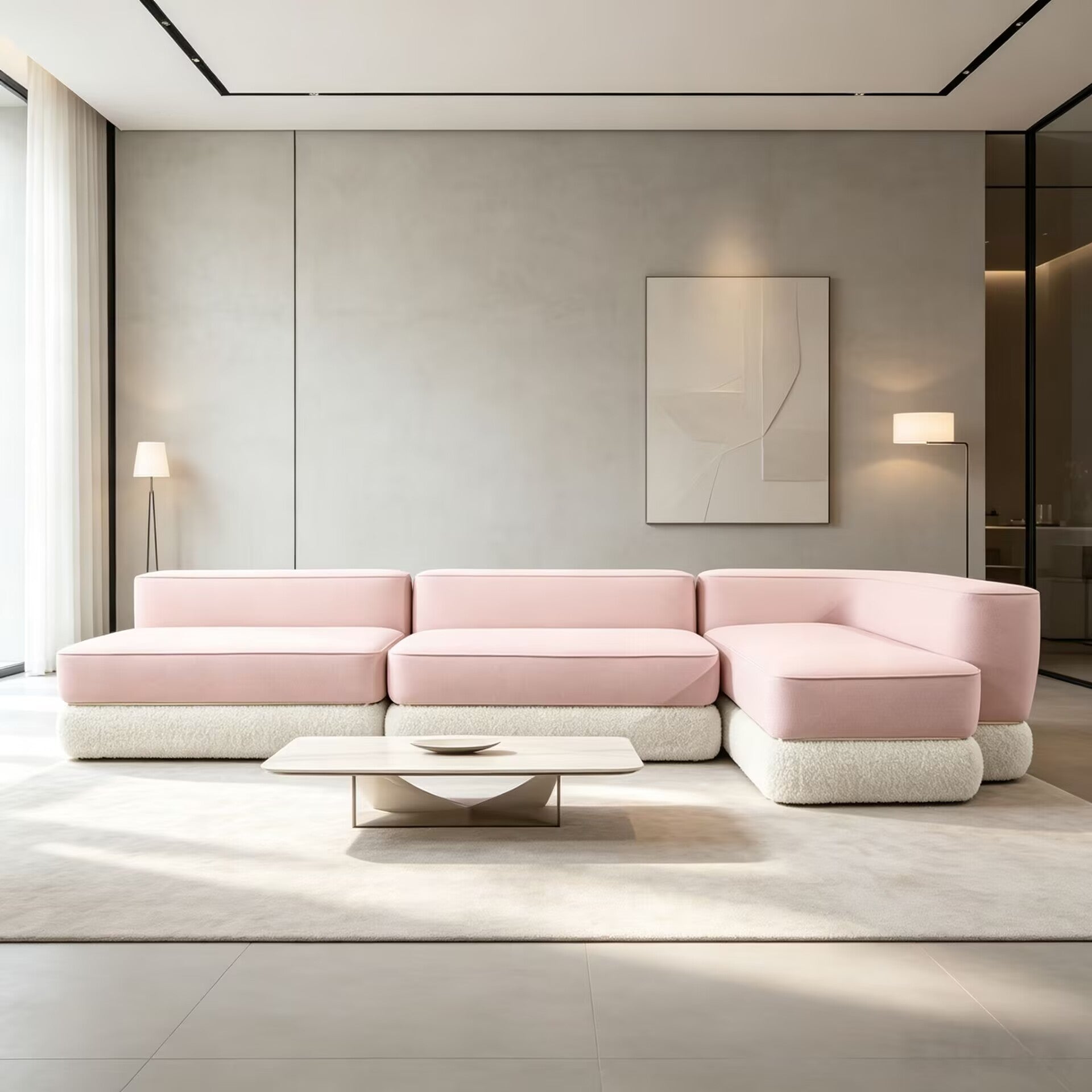 Kandi Villa Living Room Creativity Modular Fabric Corner Sofa