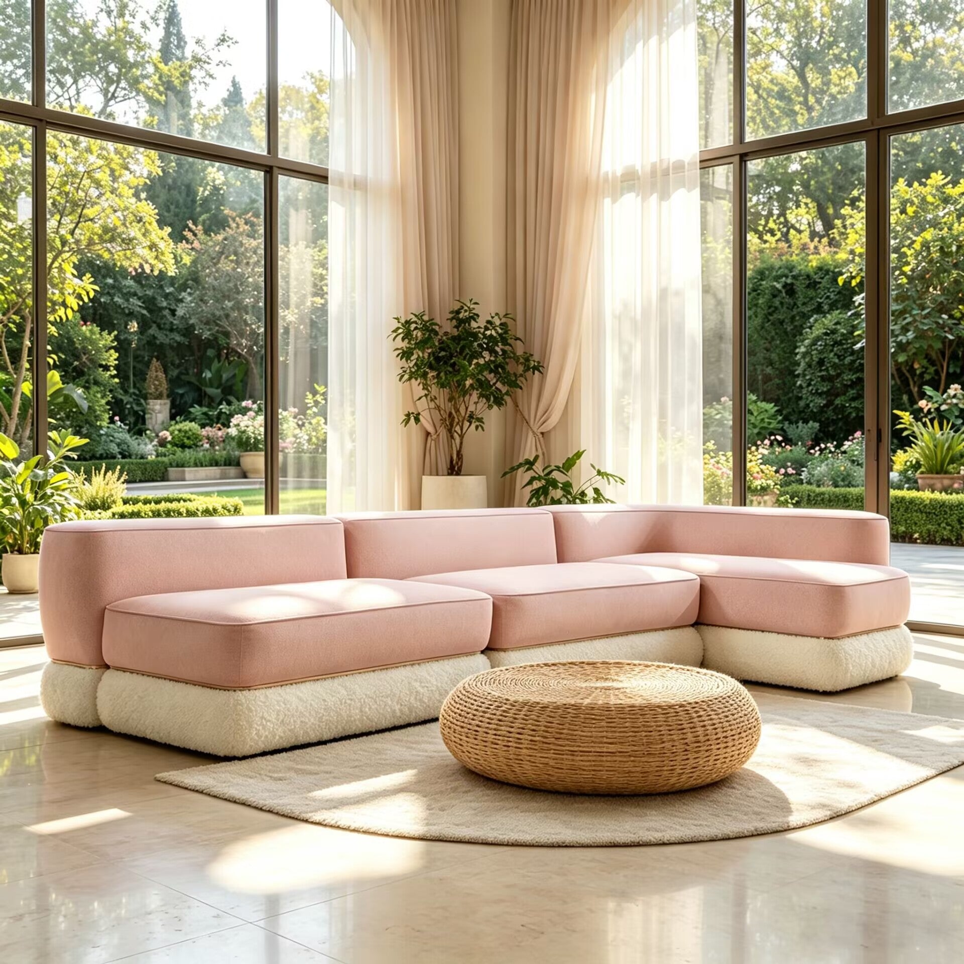 Kandi Villa Living Room Creativity Modular Fabric Corner Sofa
