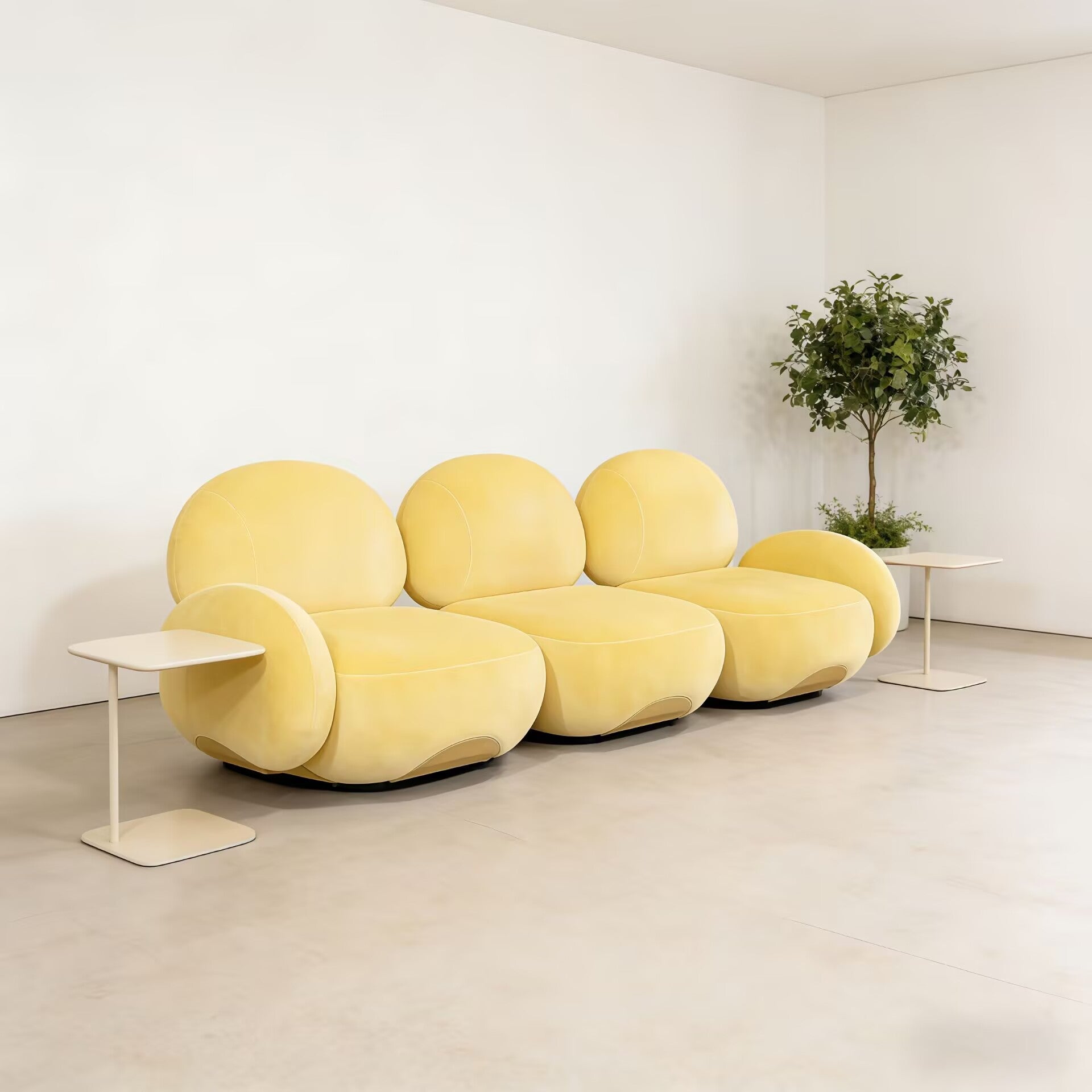 Karlotta Artistic Designer Metal Modularity Straight Fabric Sofa