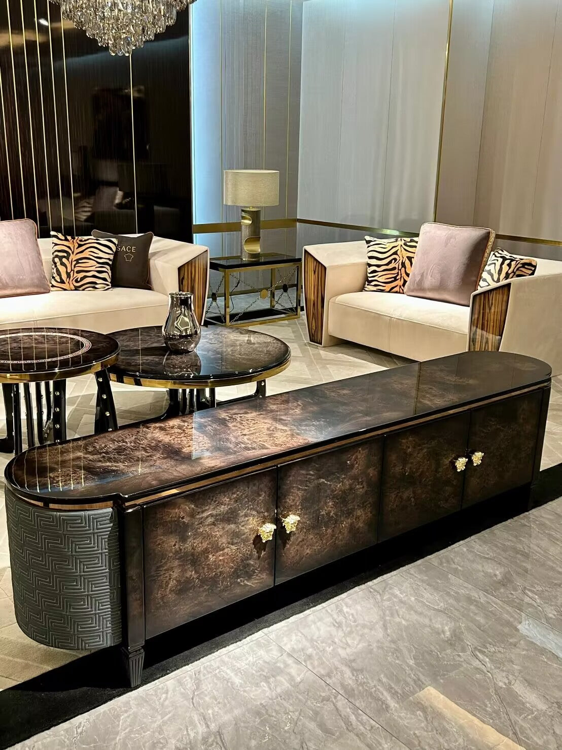 Artistic Minimalist High End Designer Solid Wood Tv Cabinet