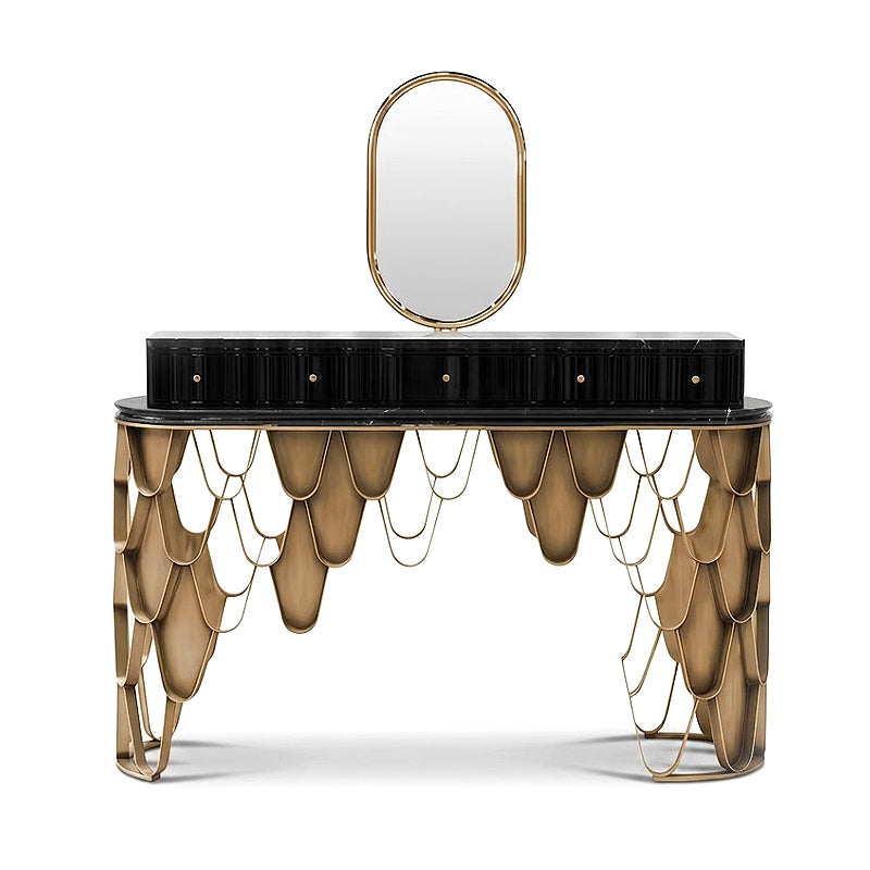Koi High-End Creativity Metal Minimalism Marble Dressing Table