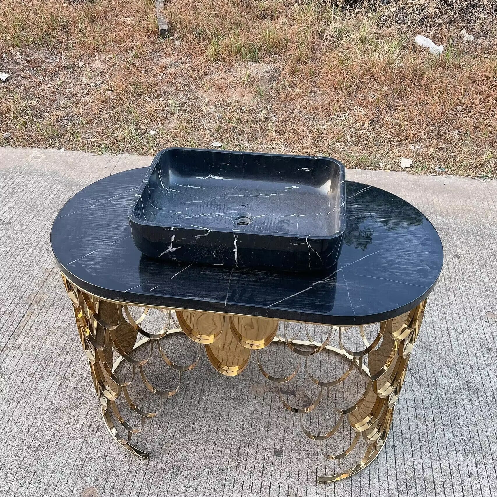 Koi Villa Bathroom Designer Metal Minimalist Marble Washbasin