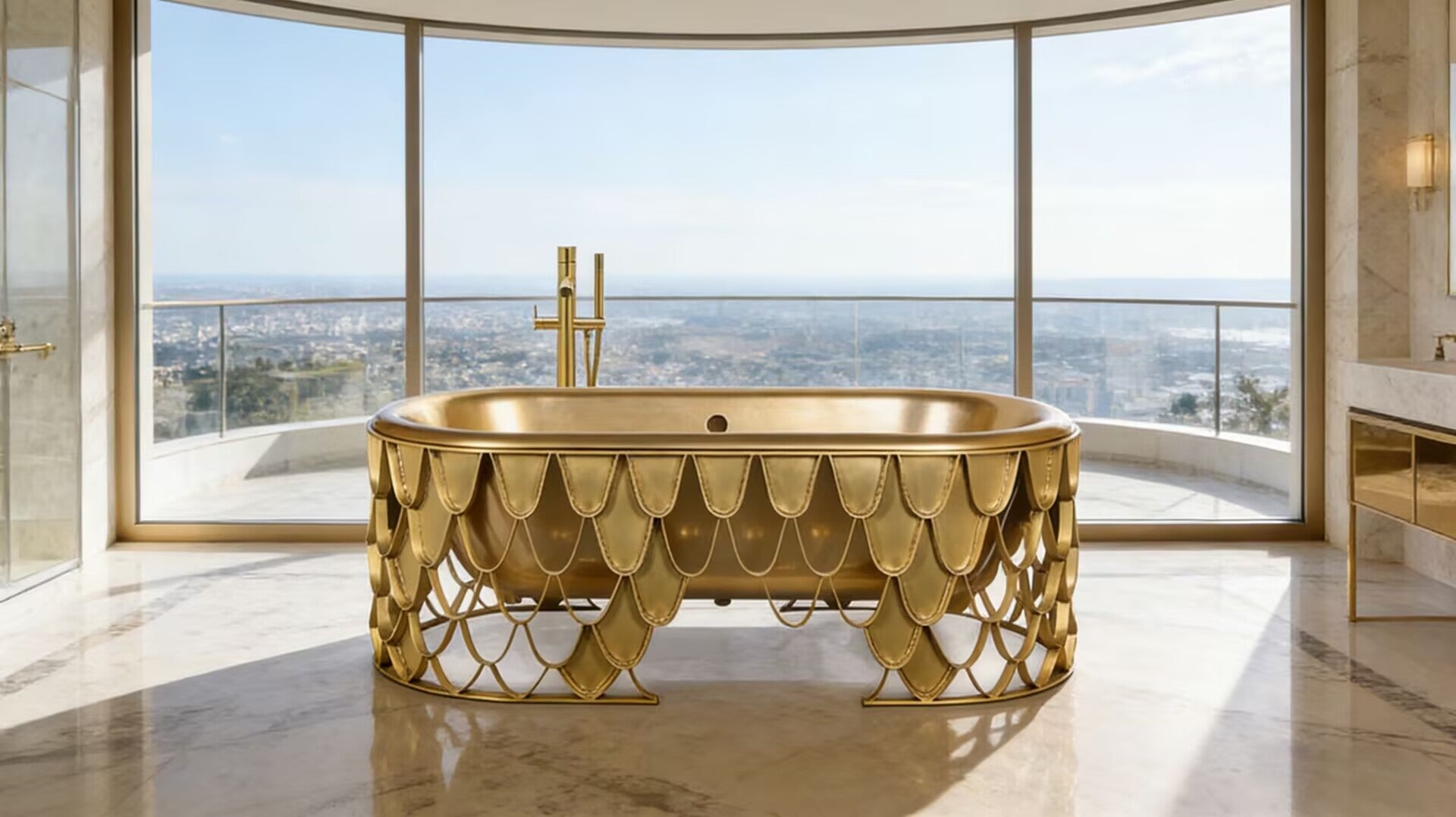 Koi Luxurious High-End Stainless Steel Freestanding Bathtub