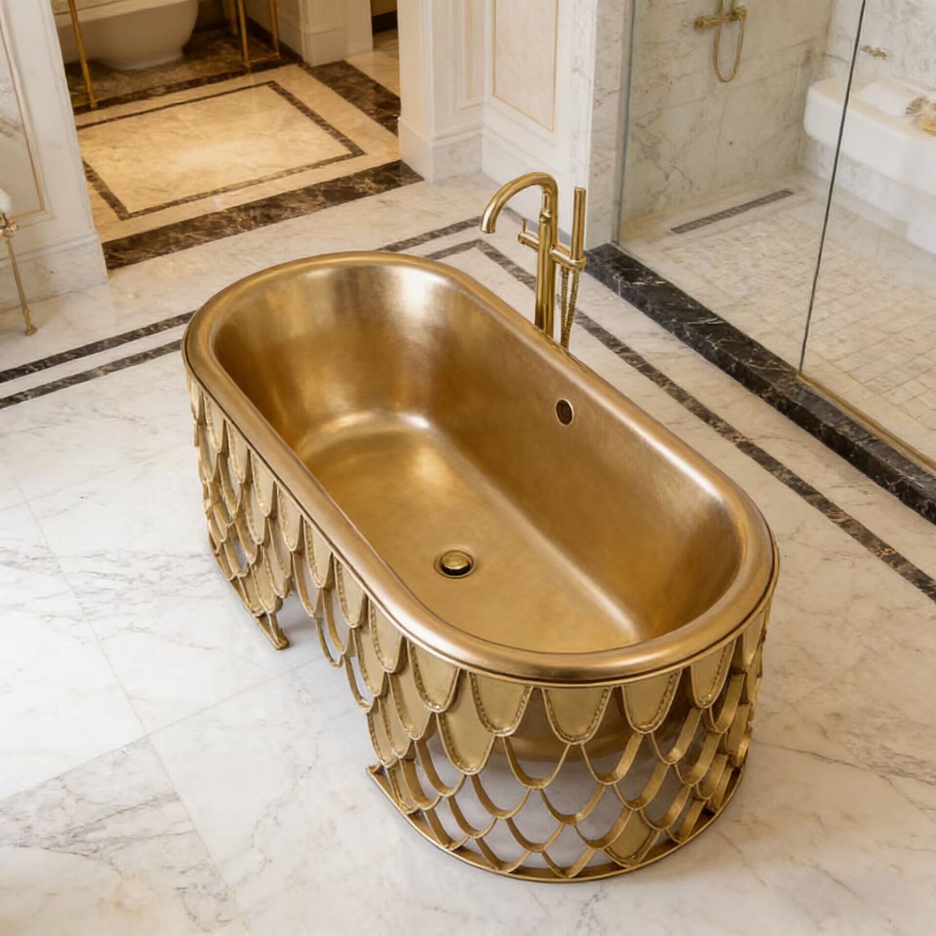 Koi Luxurious High-End Stainless Steel Freestanding Bathtub