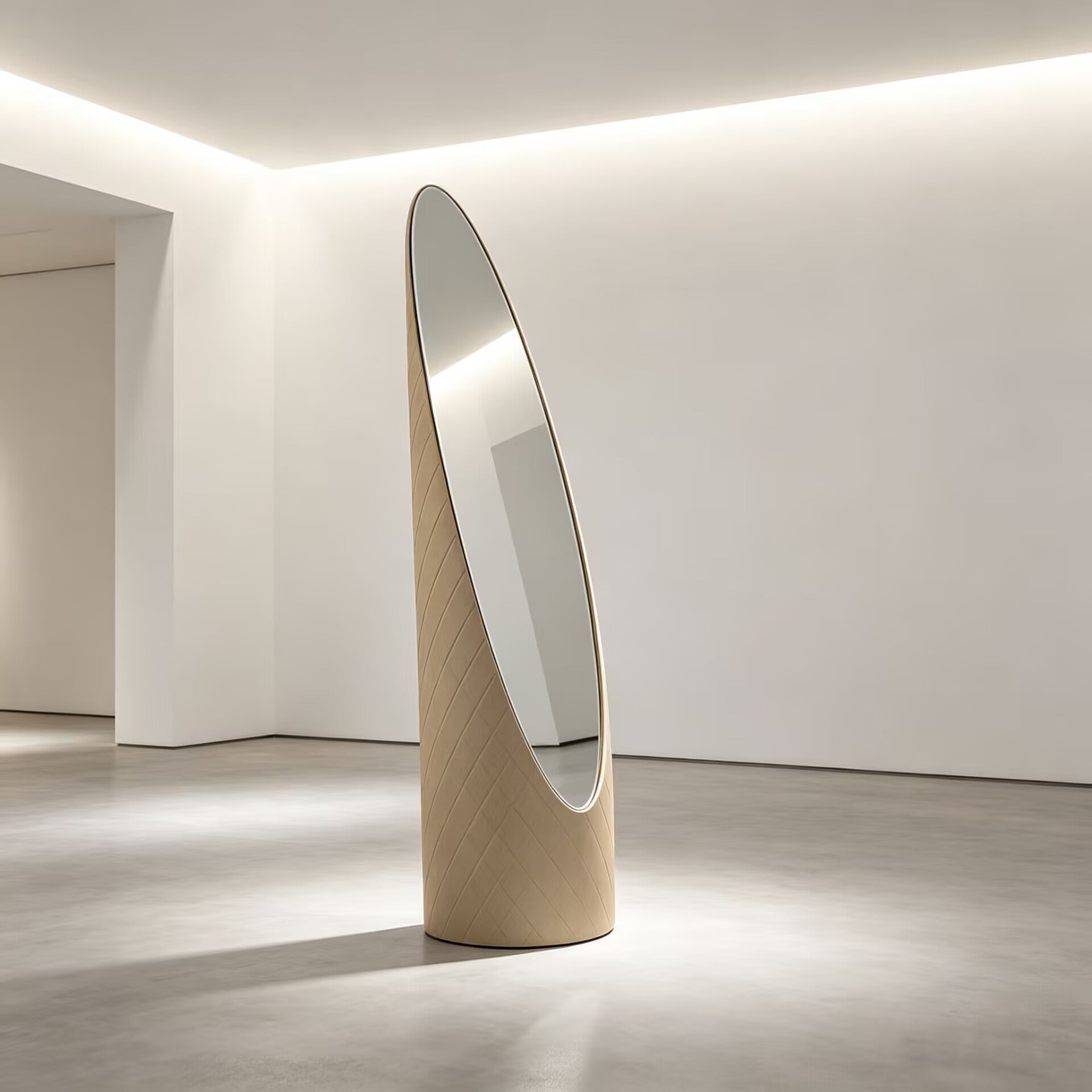 Kolonaky Villa Bedroom Luxurious Unique Leather Full-Length Mirror