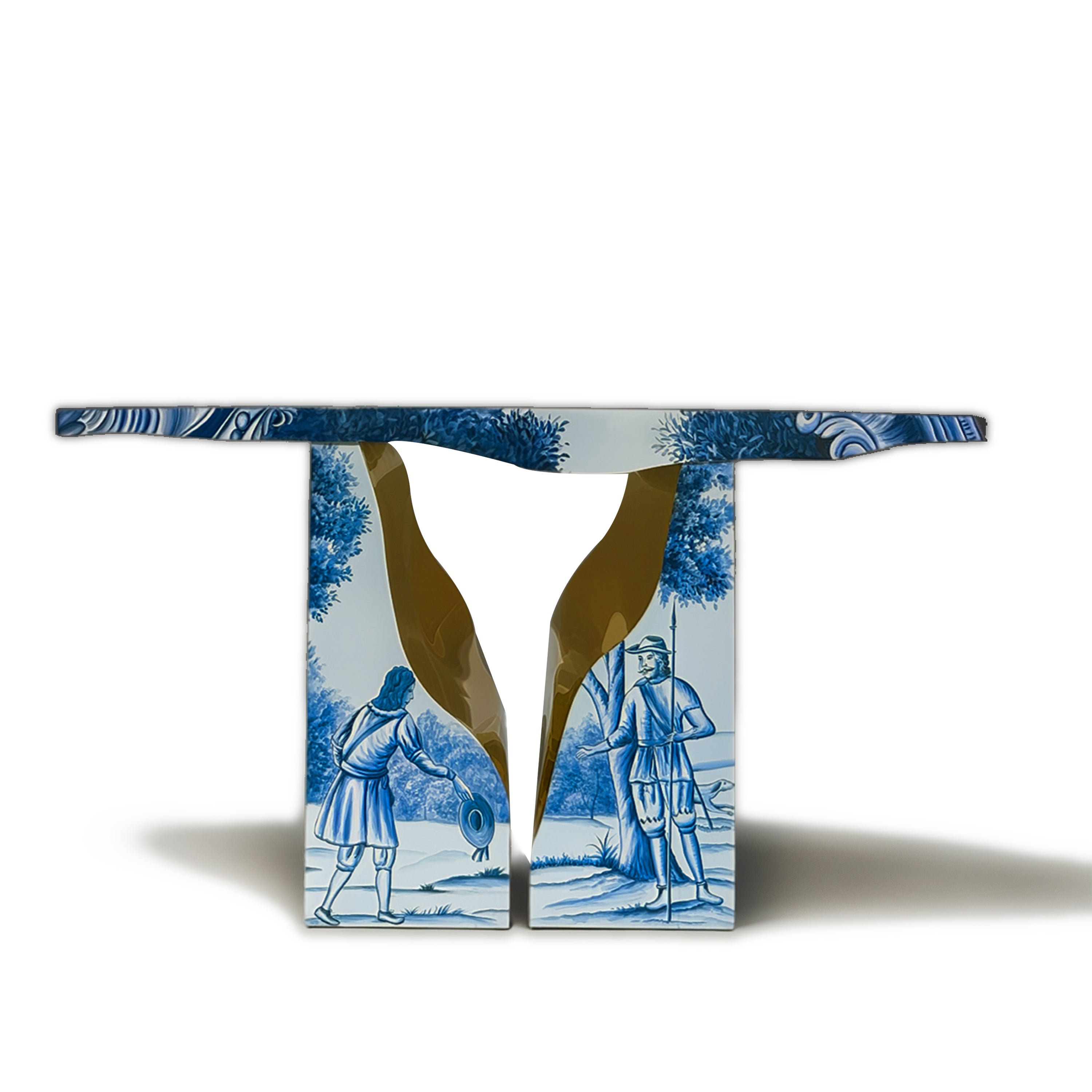 lapiaz tiles Artistic hand-painted stainless steel high-grade console