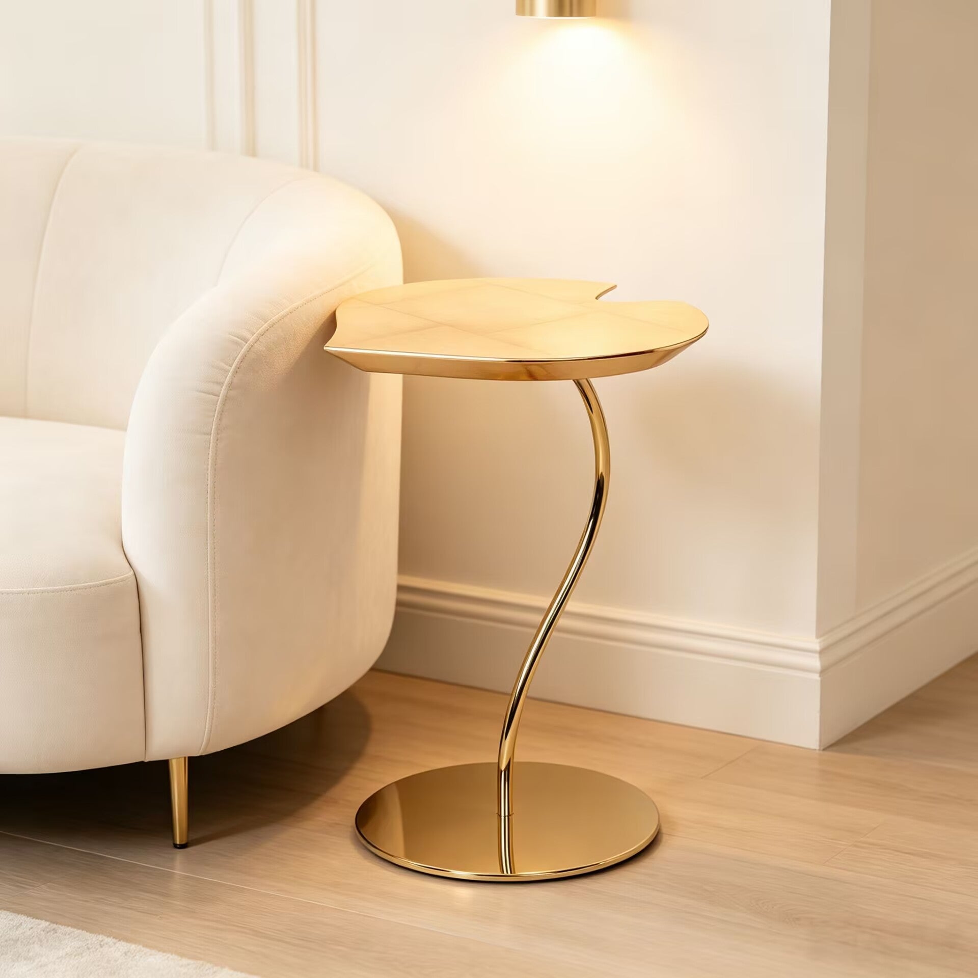 Leaf Modern Villa Living Room Upscale Metal Creativity Gold Side Table