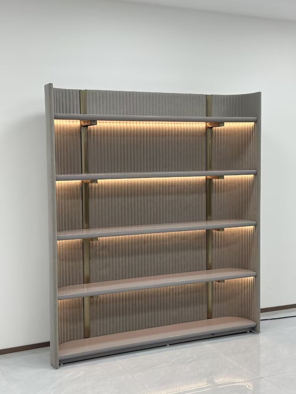 Leonardo Upscale Study Minimalist Luxurious Solid Wood Bookshelf