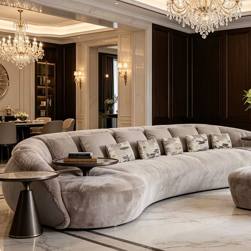 Libertine Italian Living Room High-End Designer Fabric Curved Sofa