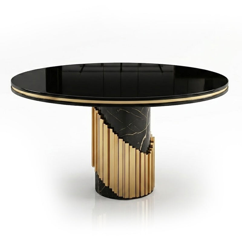 Littus High Quality Artistic Marble Minimalist Metal Dining Table