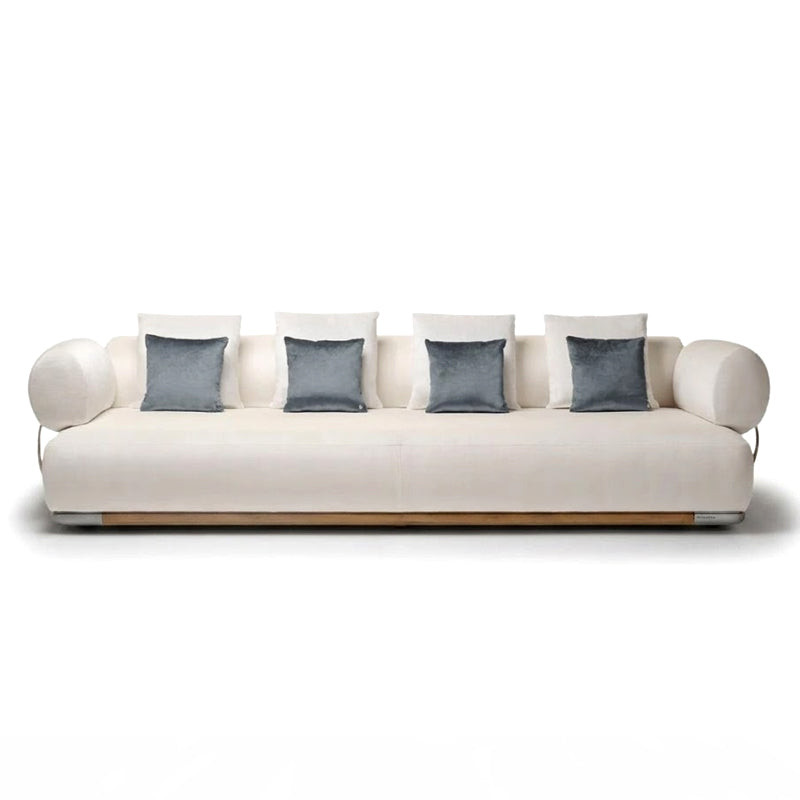 Llario Modern Creative Minimalism Solid Wood Fabric Straight Sofa