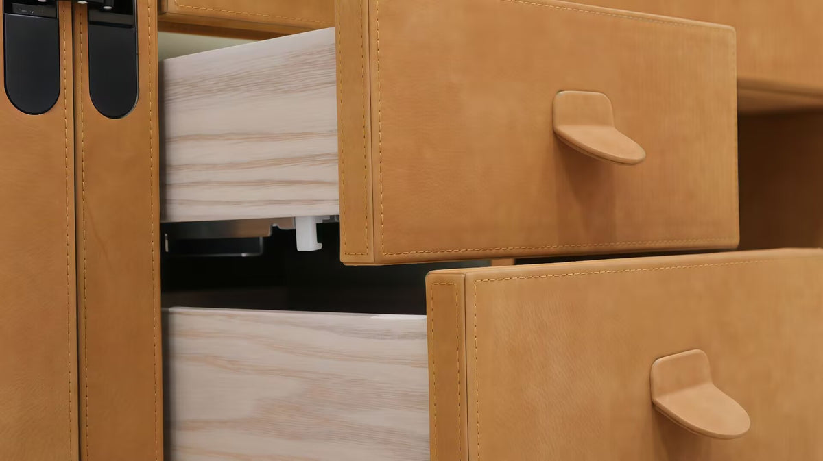 Ludovica High Quality Unique Art Leather Box-Shaped Dressing Table
