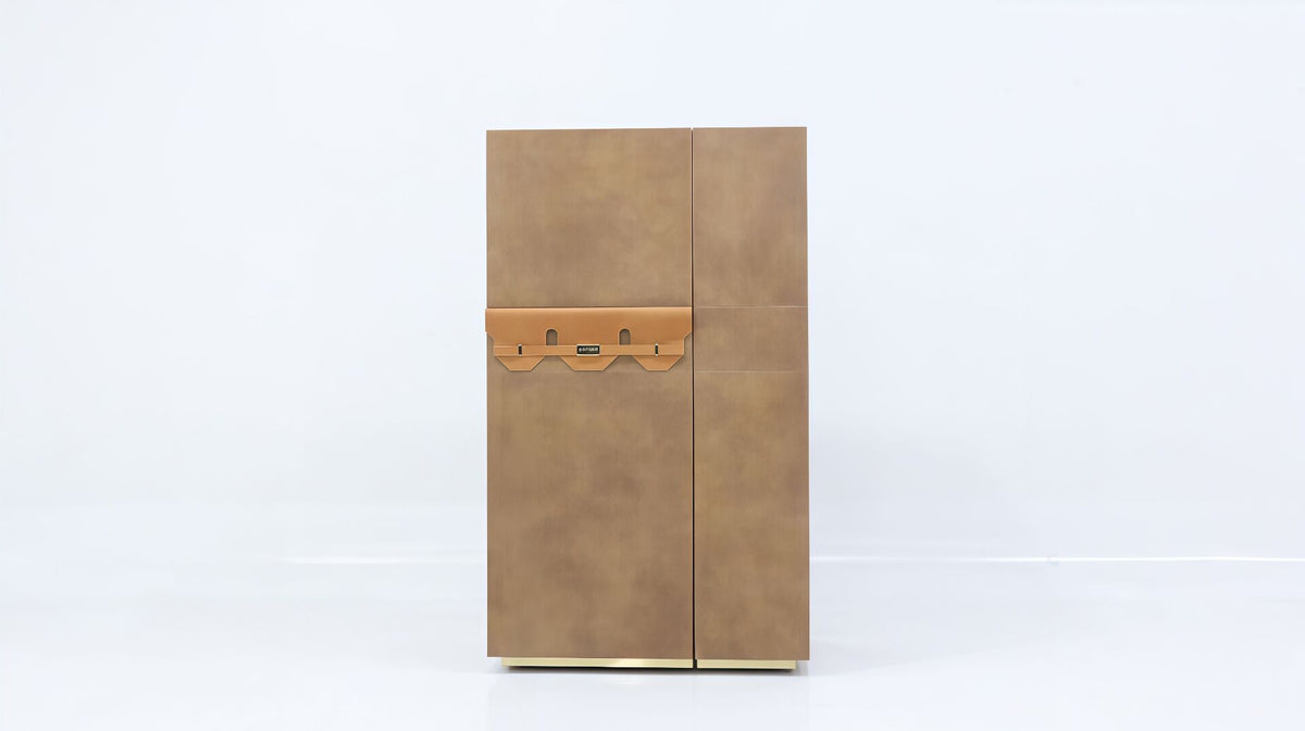 Ludovica High Quality Unique Art Leather Box-Shaped Dressing Table