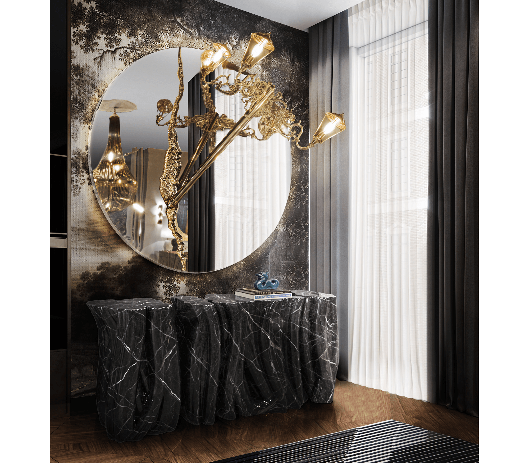 lumiere round mirror