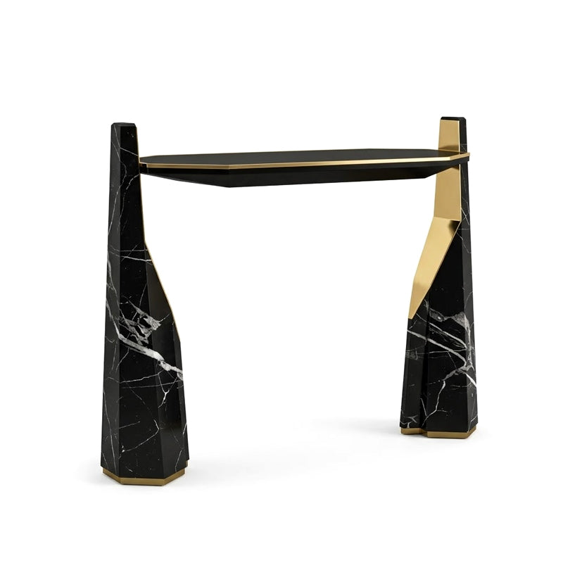 Luxxu Artistic Luxurious Stainless Steel Minimalism Marble Console