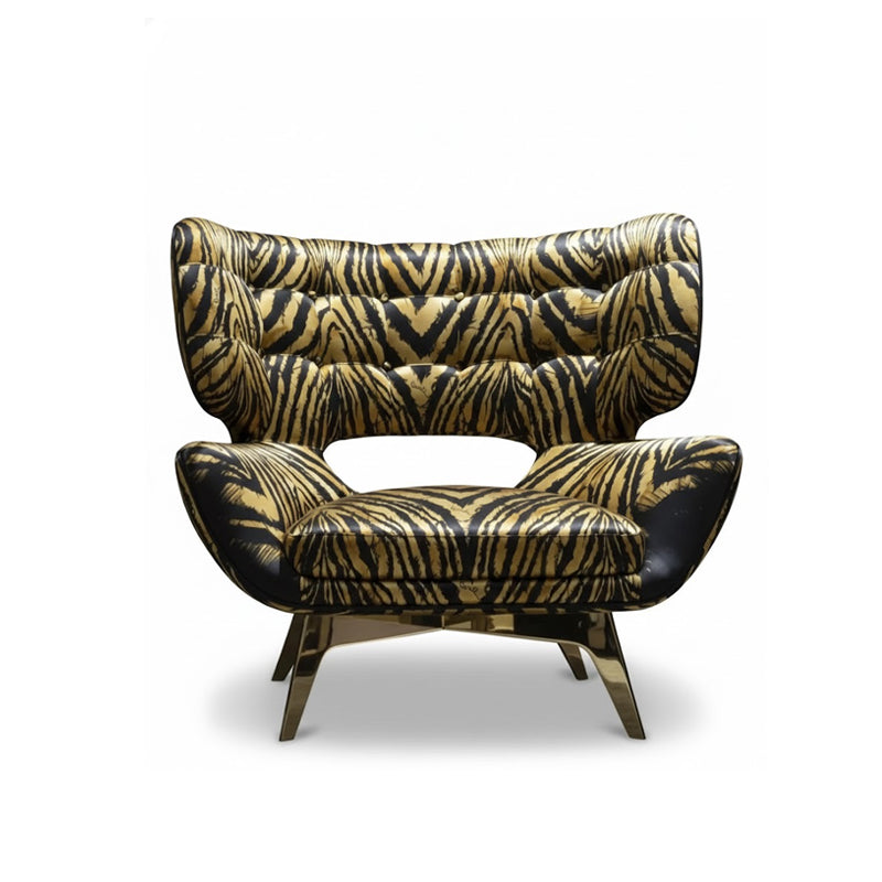 Maclaine Italian Personality Designer Living Room Fabric Armchair