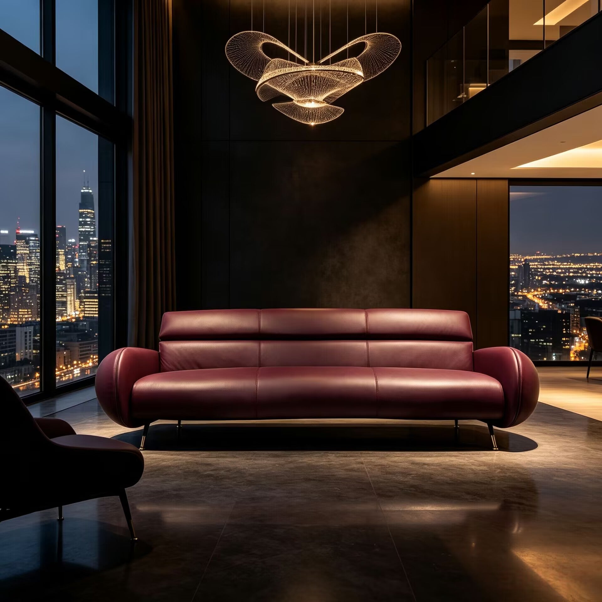 Marco High Quality Italian Living Room Art Genuine Leather Sofa