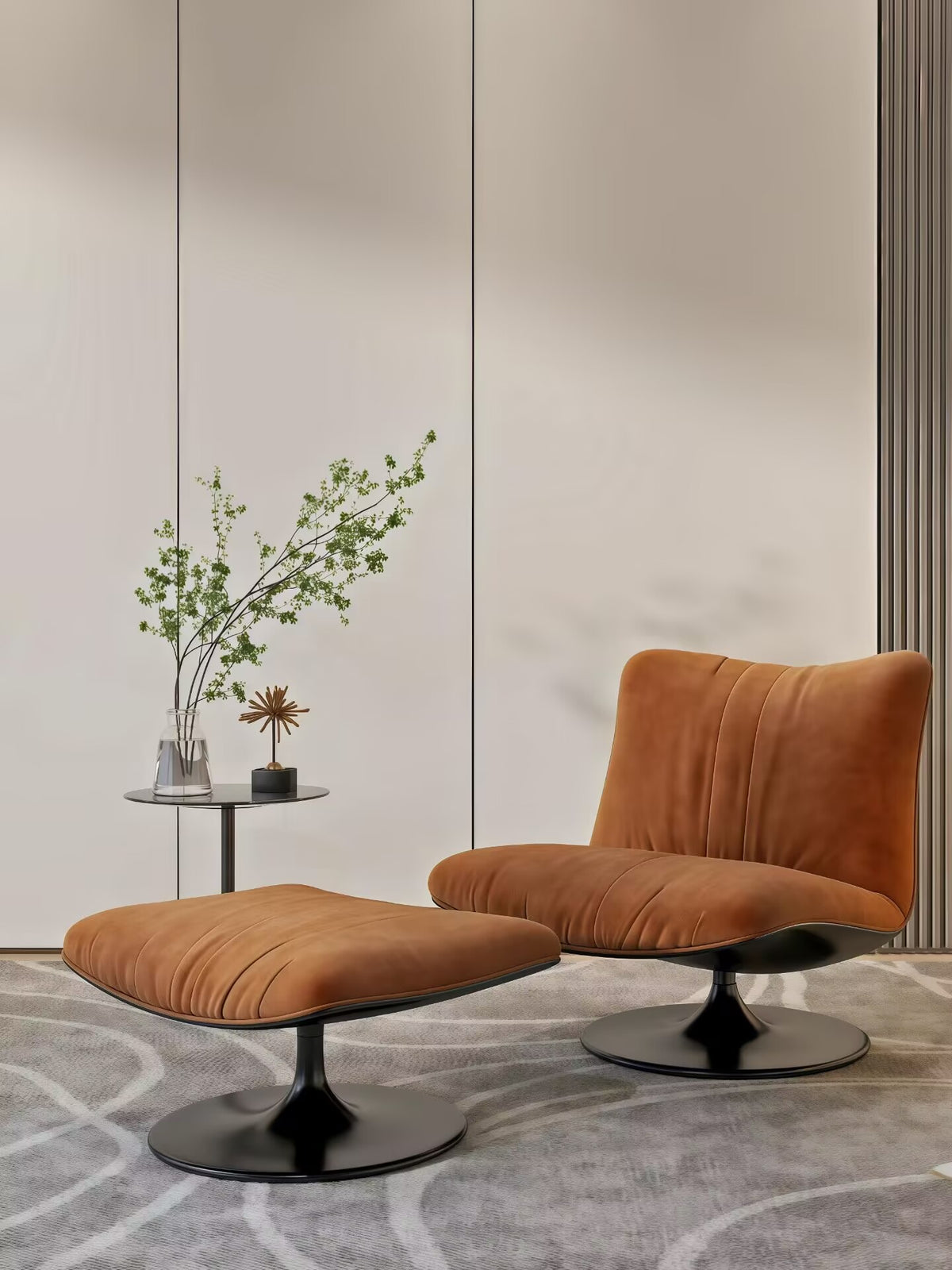 Marilyn Modern Luxurious Creativity Metal Rotatable Fabric Sofa Chair