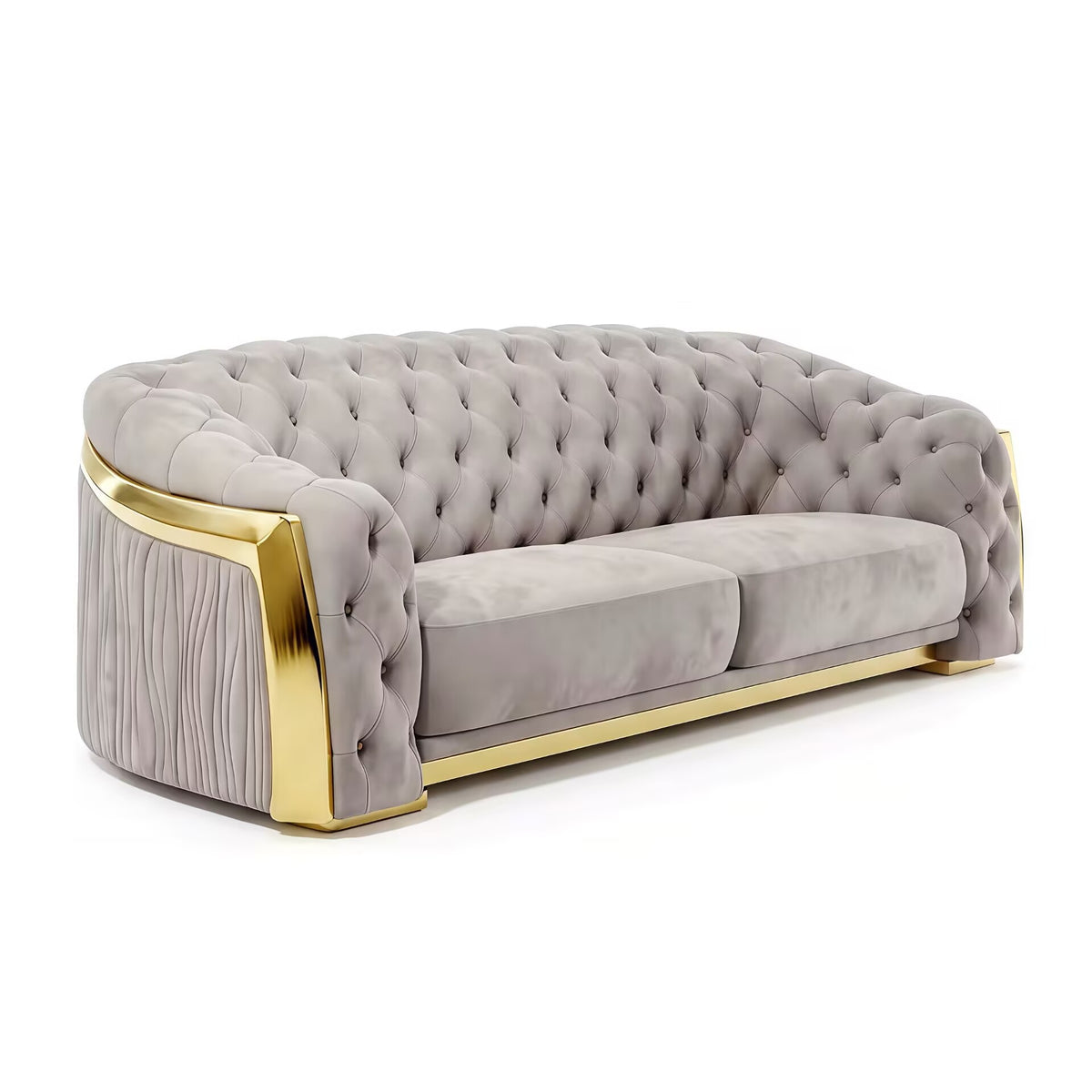 Massimo Villa Living Room Luxurious Artistic Straight Fabric Sofa