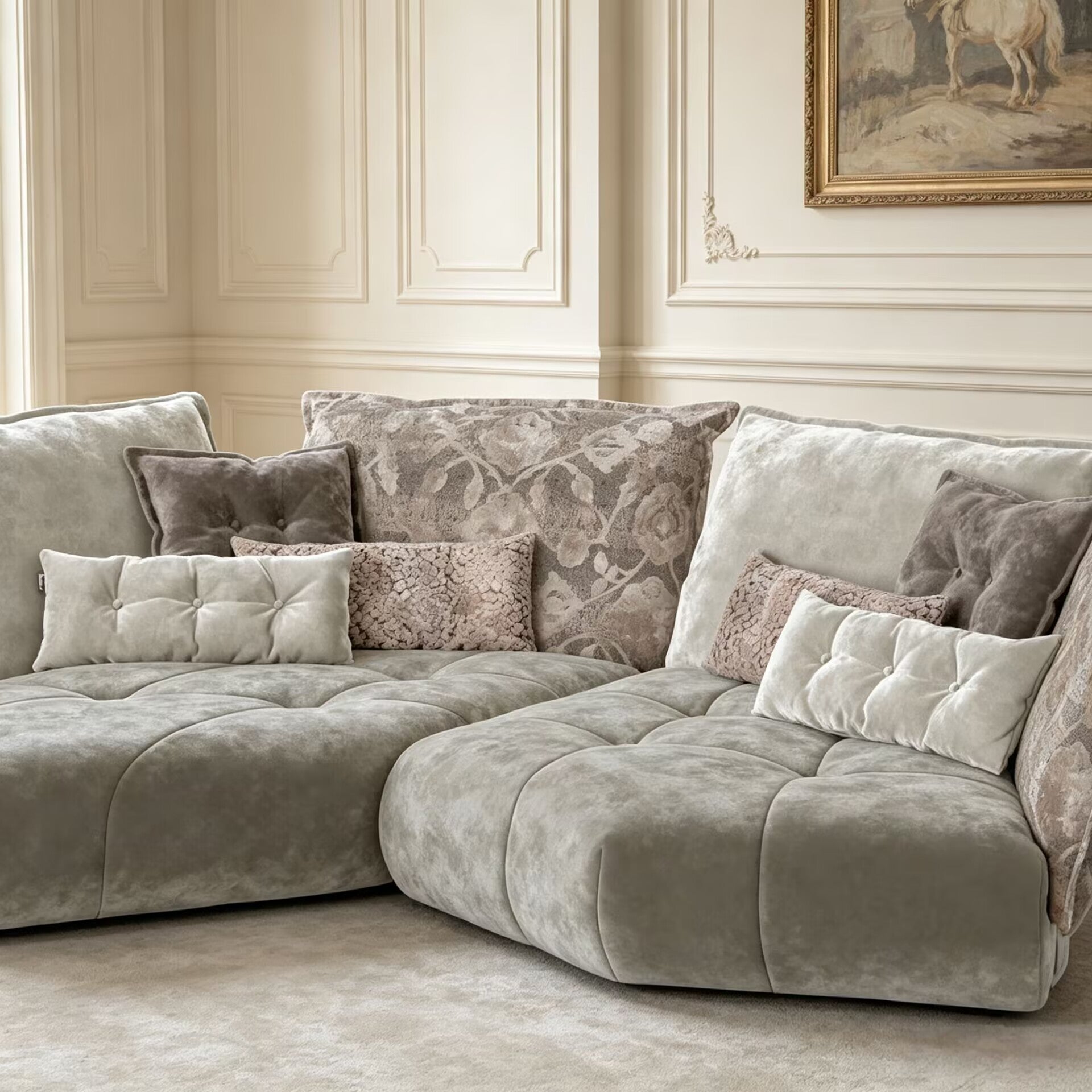 Matilda Living Room Luxury Designer Simple Fabric Multi-Seat Sofa