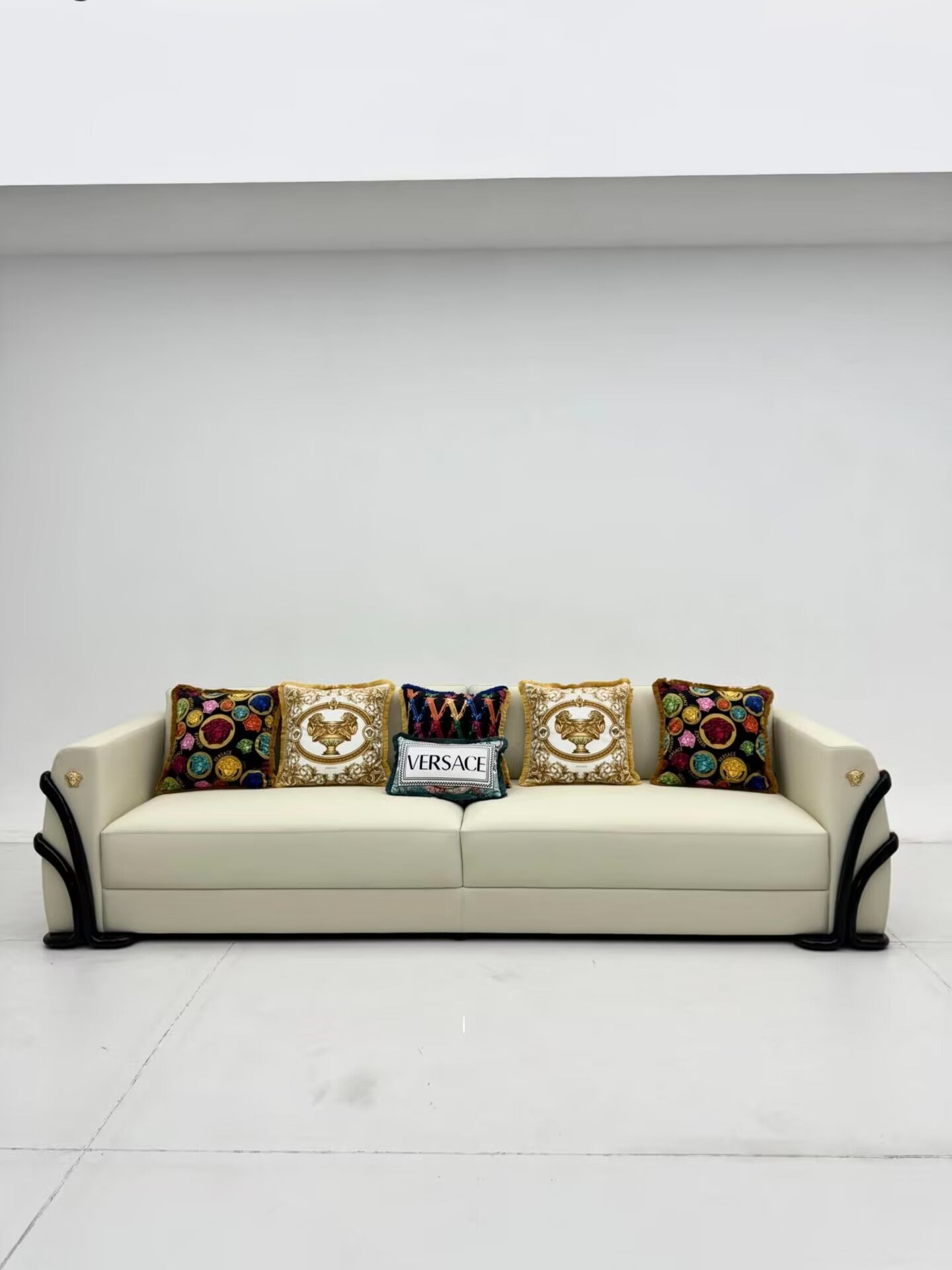 Medusa Living Room Designer Genuine Leather Multiple Seats Sofa