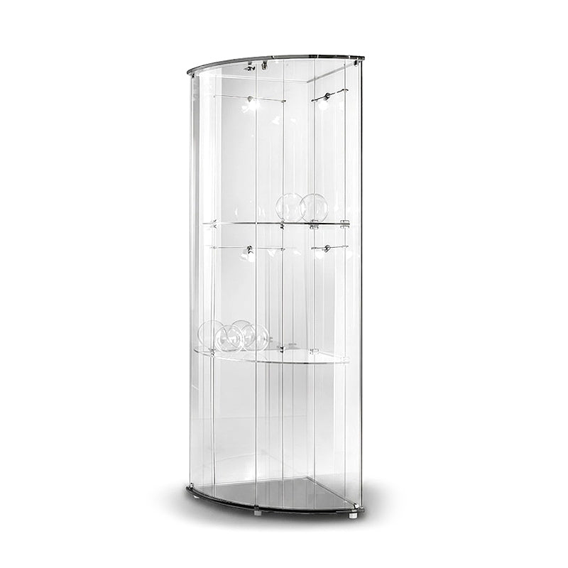Mega Modern Designer Unique Creativity Arc Glass Display Cabinet
