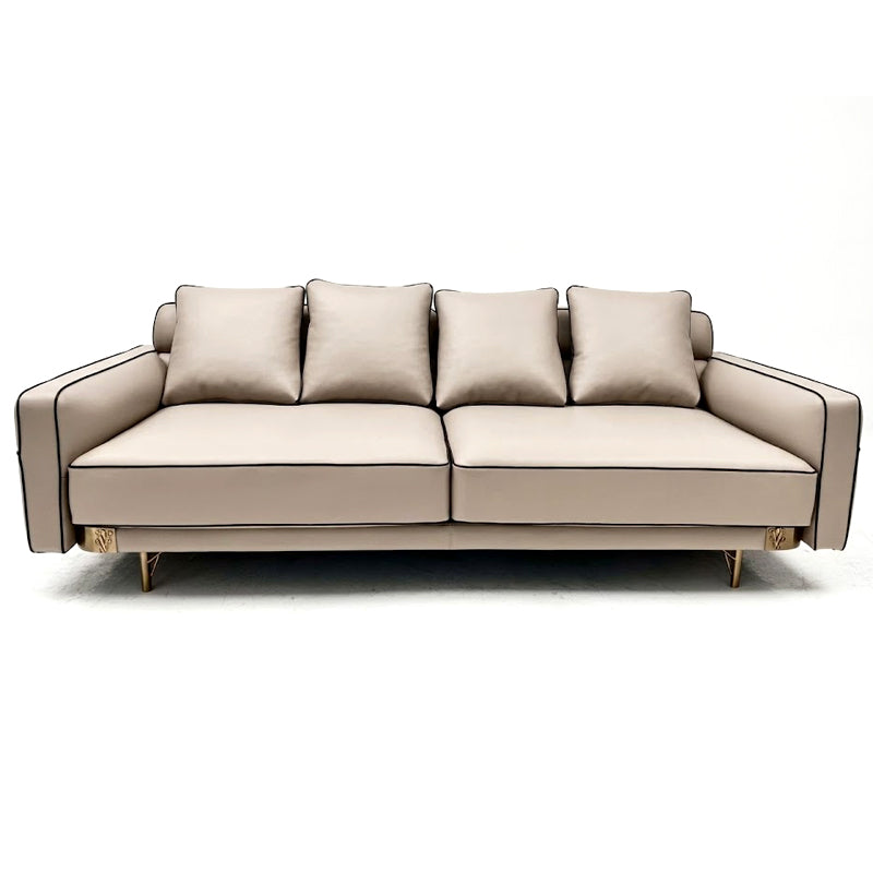 Memphis High Quality Designer Genuine Leather Straight Sofa