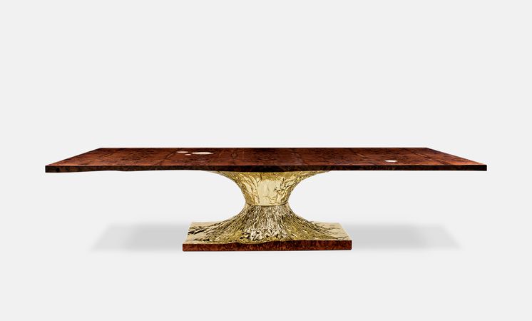 METAMORPHOSIS PURE COPPER A LARGE ONE FOR SIX PEOPLE  DINING TABLE