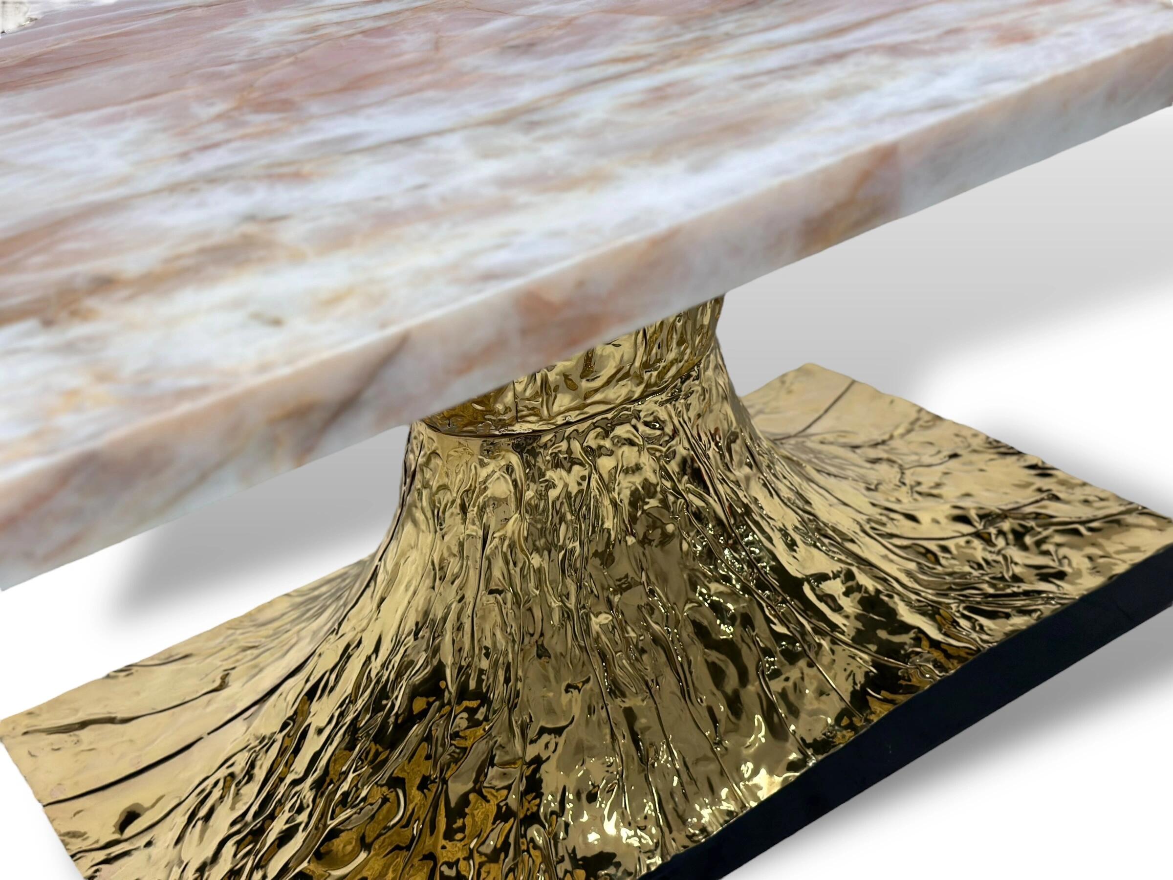 METAMORPHOSIS PURE COPPER A LARGE ONE FOR SIX PEOPLE  DINING TABLE