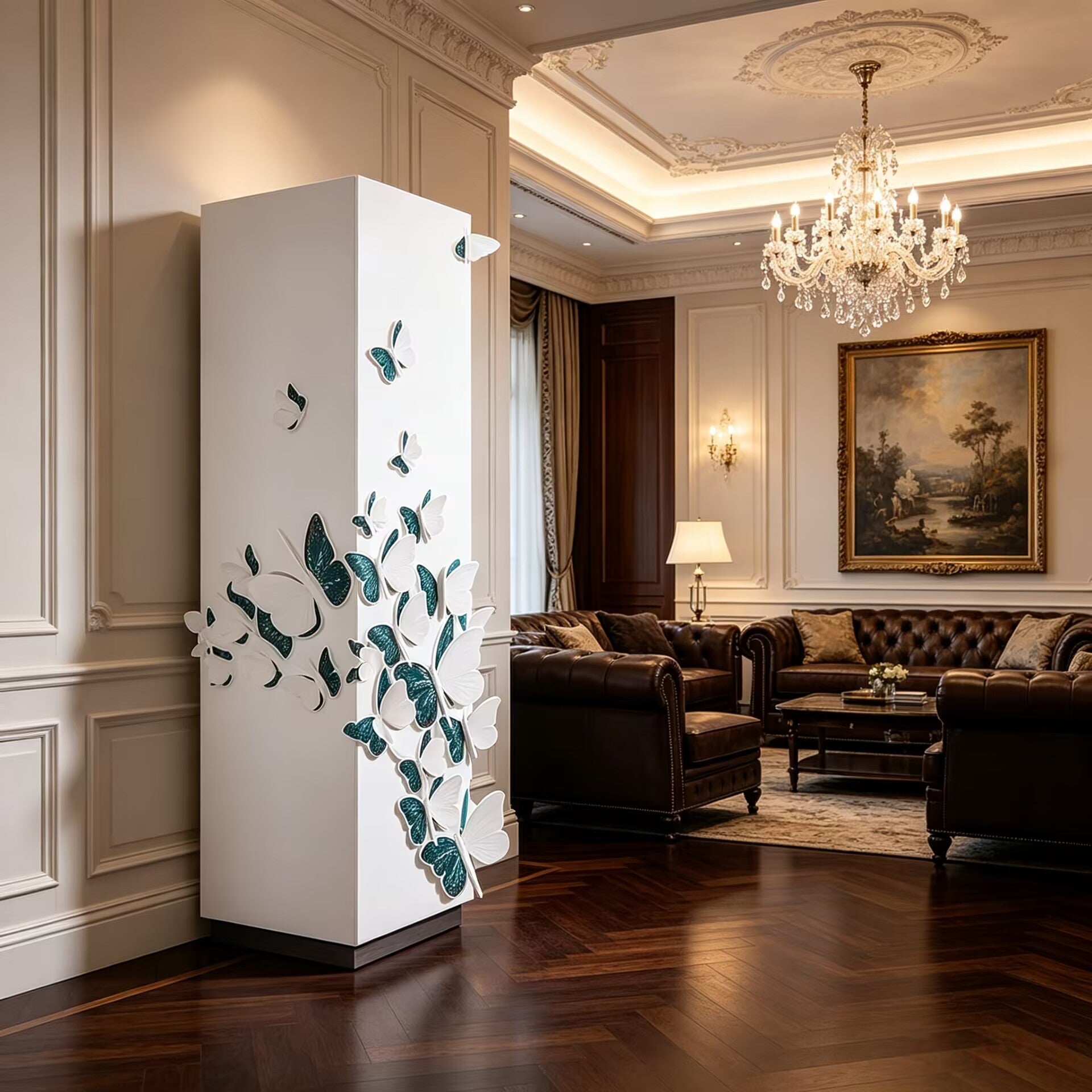 Metamorphosis Art Relief Design Solid Wood Customize Sideboard