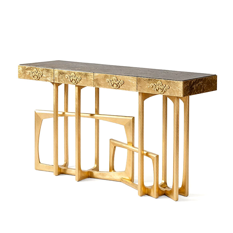 Metropolis Italian Villa High-End Designer Solid Wood Artistic Console