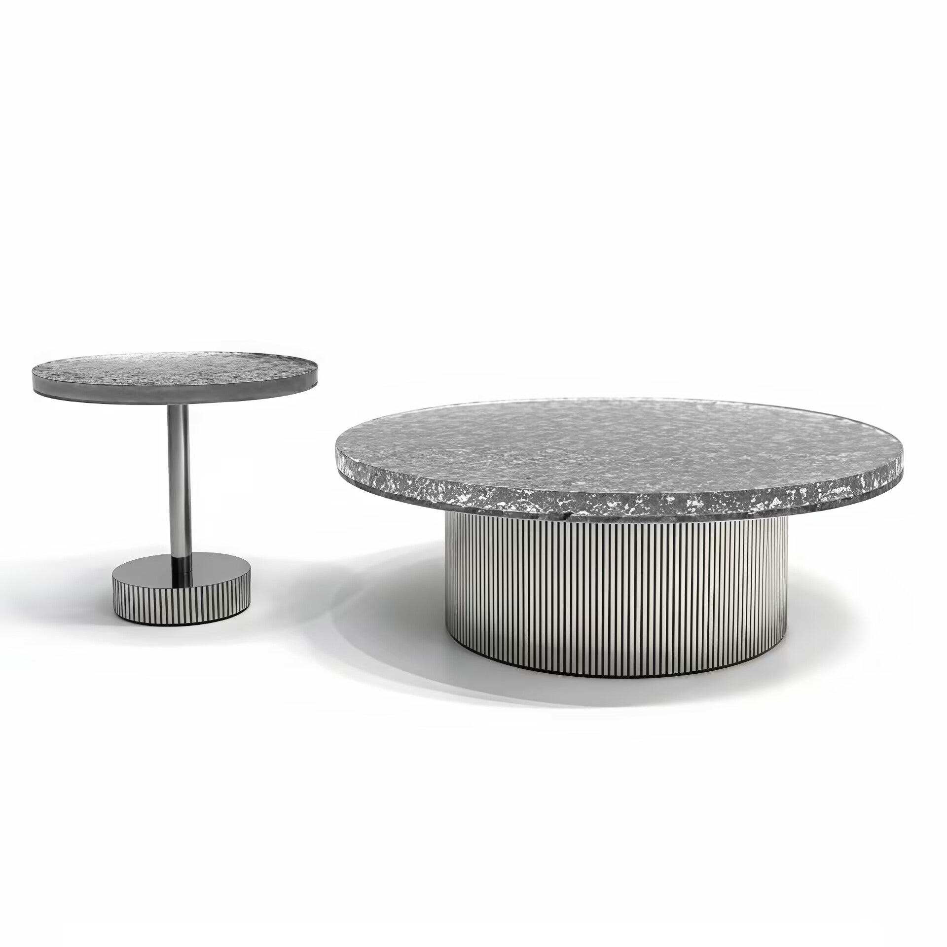 Miller Italian Creativity Water Ripples Stainless Steel Coffee Table