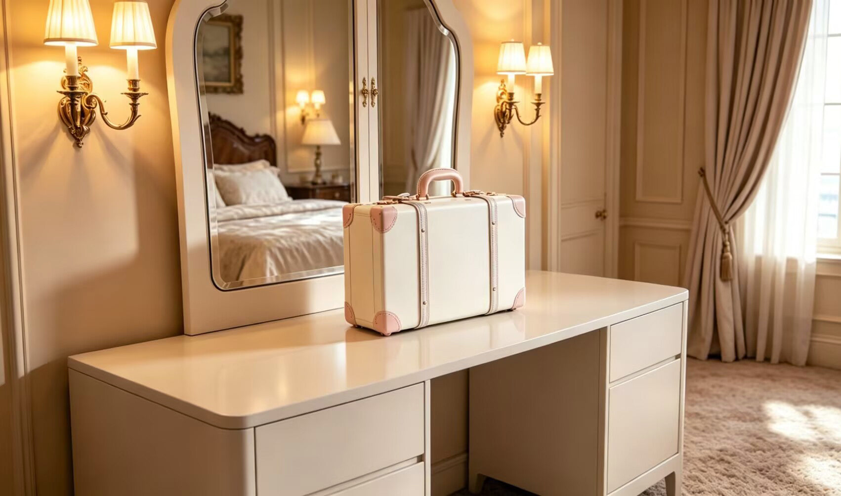 Minimalism Luxurious Retro Cute Creativity Leather Password Suitcase