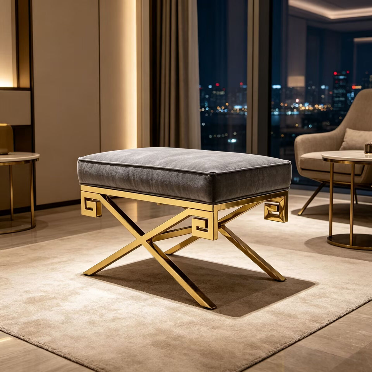 Modway Rove Luxurious Stainless Steel Creativity Fabric Square Stool