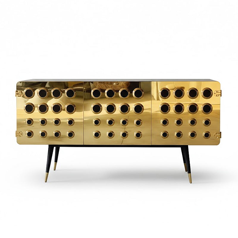 Monocles Luxury Unique Stainless Steel Honeycomb Sideboard