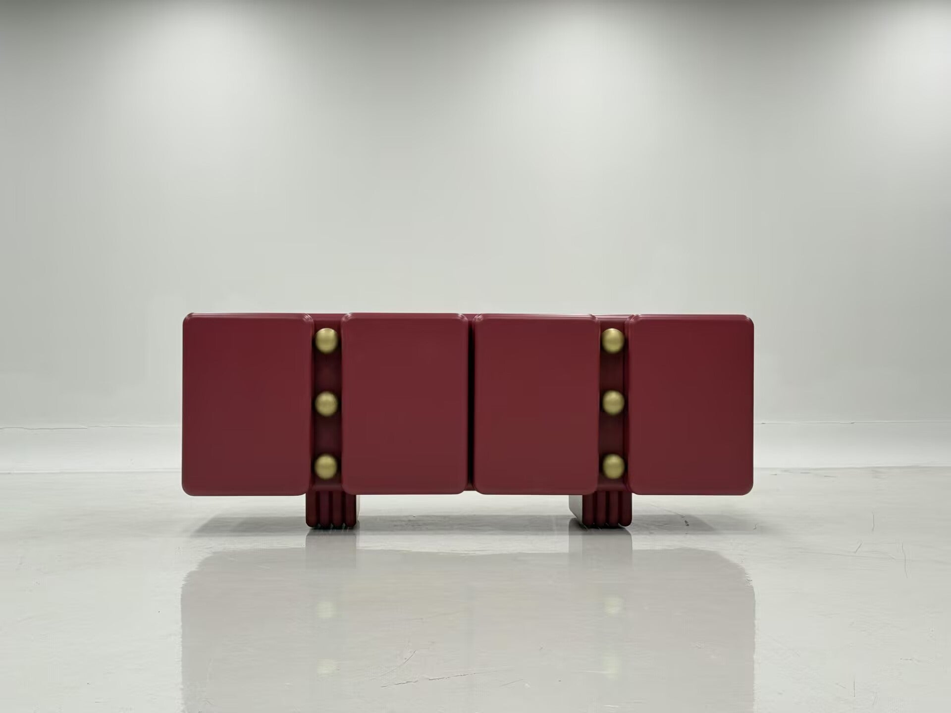 Monolithic Villa Luxurious Minimalism Solid Wood Sideboard