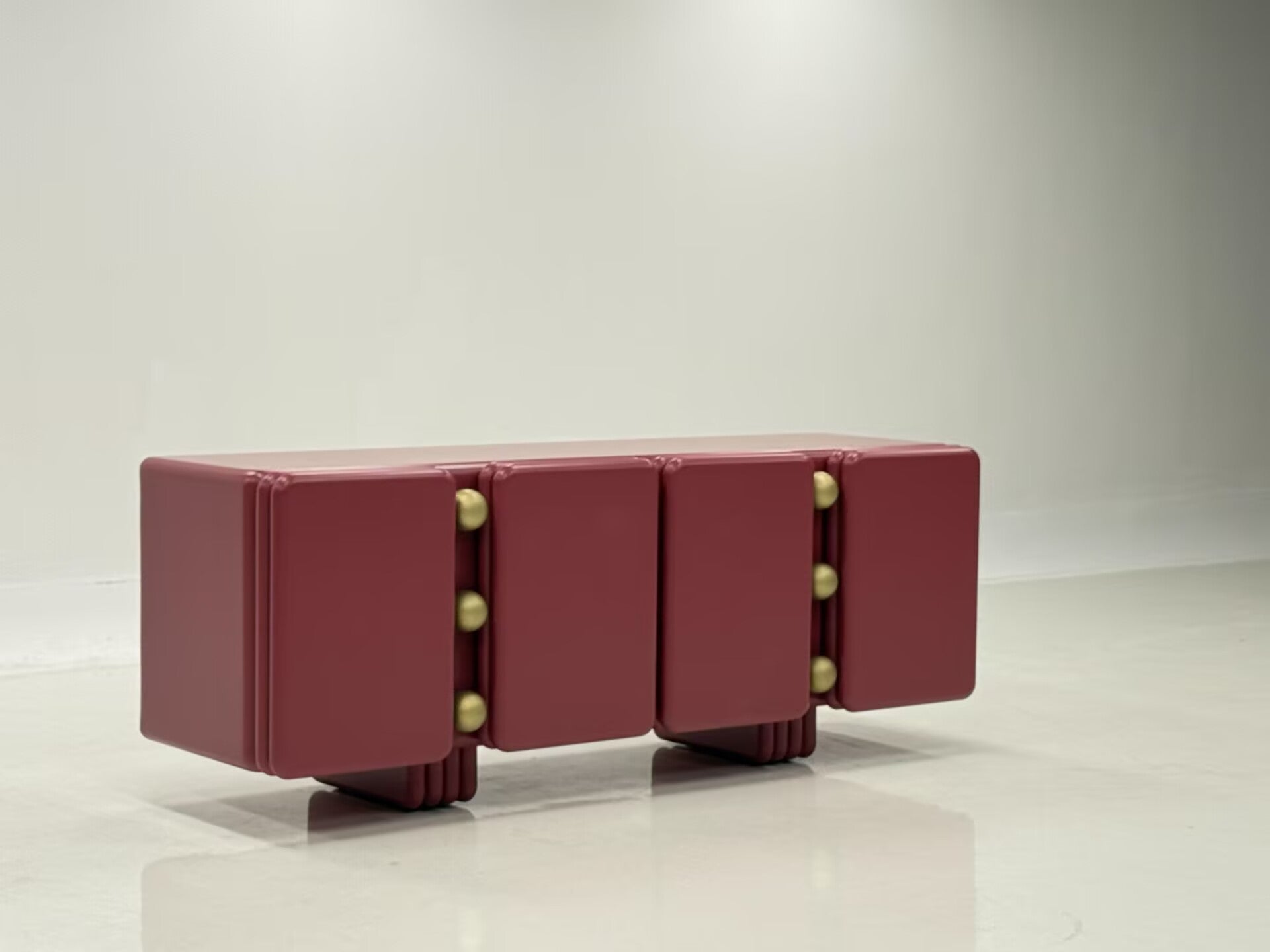 Monolithic Villa Luxurious Minimalism Solid Wood Sideboard