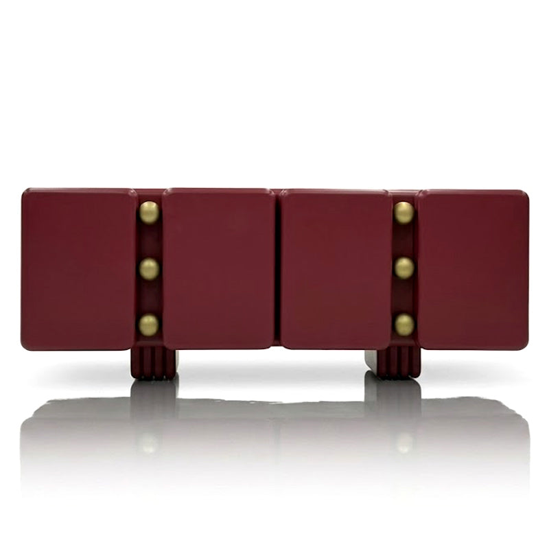 Monolithic Villa Luxurious Minimalism Solid Wood Sideboard