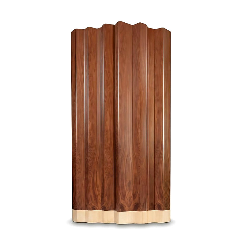 Navajo Canyon Designer Irregular Minimalist Solid Wood Wine Cabinet
