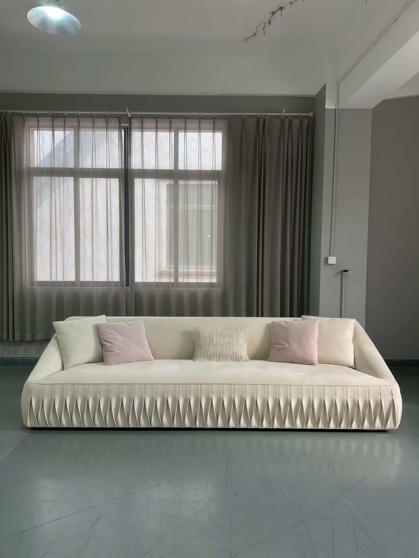 Nest Italian Living Room High-End Genuine Leather Customize Sofa