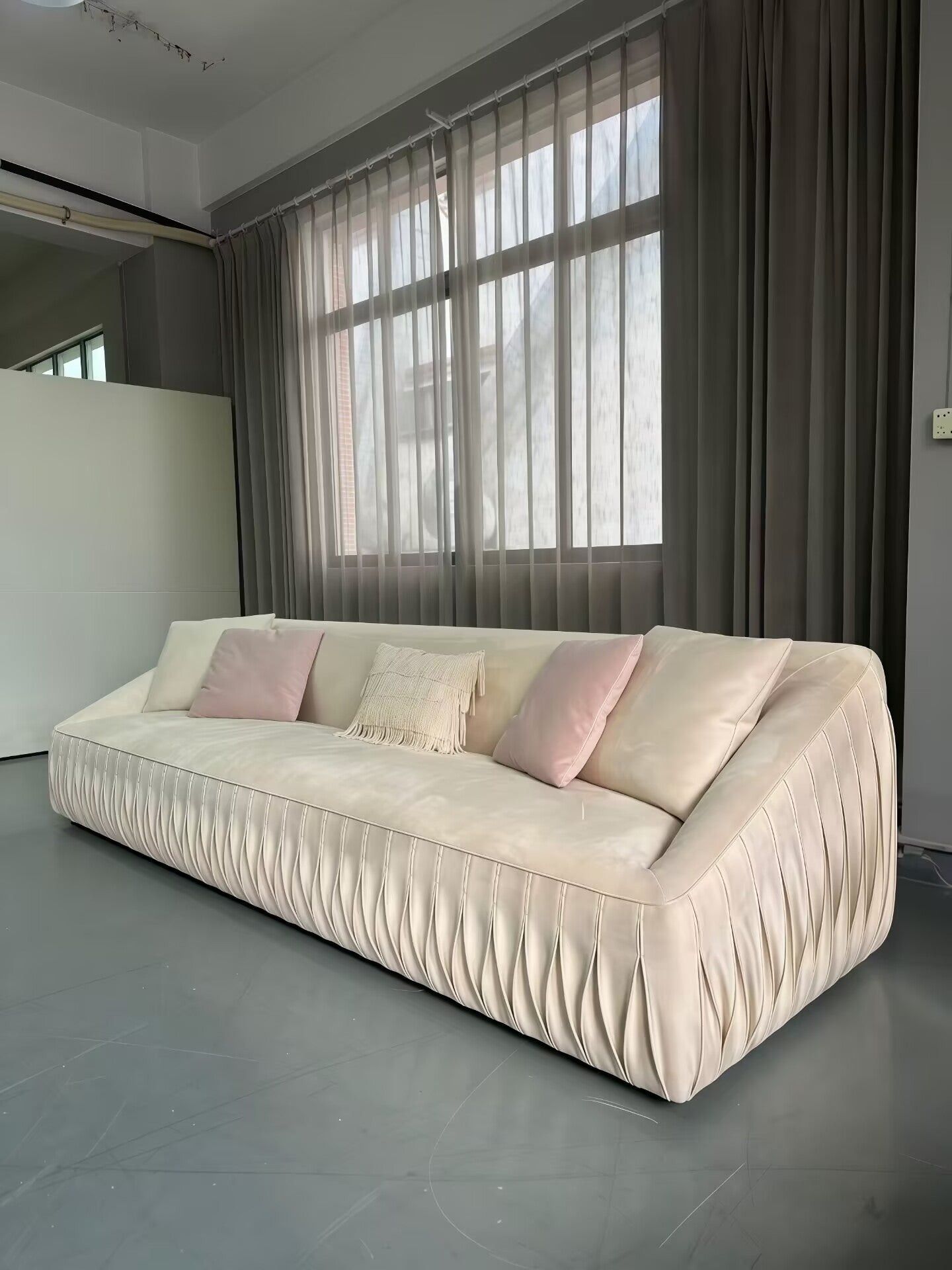 Nest Italian Living Room High-End Genuine Leather Customize Sofa