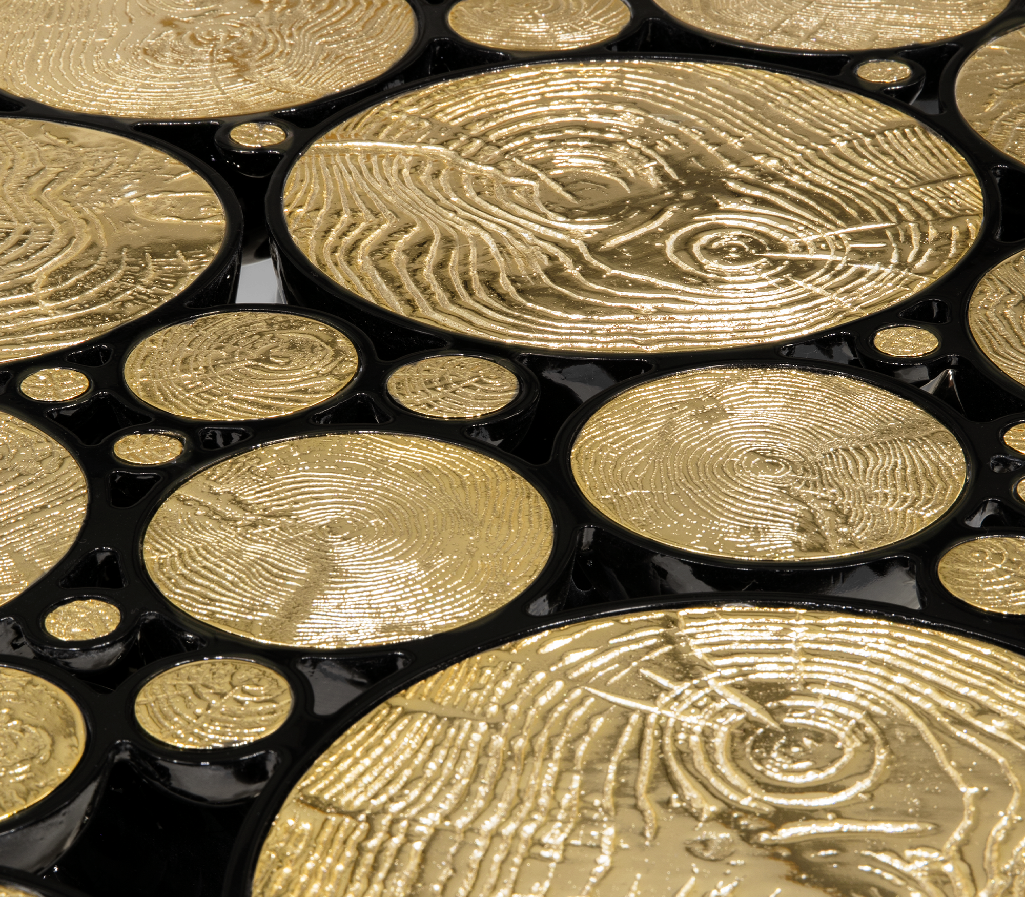 Luxury black gold NEWTON CENTER TABLE